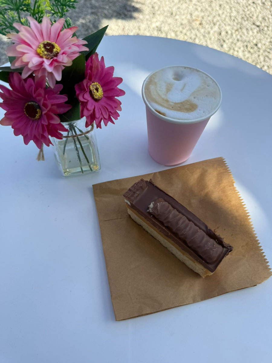 Coffee from the cake trailer